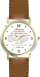 All of THE 7 HABITS #1 (Spanish Text) - DELUXE TWO-TONE WATCH from THE 7 HABITS - WATCH COLLECTION BY WATCHBUDDY&reg; - Arabic Numbers - Brown Leather Strap-Size-Children's Size-Small ( Boy's Size & Girl's Size )