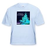 IMAGE OF Pretty Christmas Tree Happy Holidays in Ice Blue With White Text - Light Blue Infant Lap-Shoulder Tee (6M)
