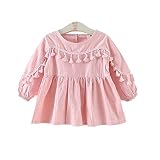 SiSaroキッズワンピース フリンジ　シンプルワンピース 子供 ガールズ ベビー服 パーティー プリーツ 可愛い 女の子 結婚式 発表会 入園式 入学式 卒園式 卒業式 七五三 (100cm)