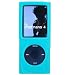 BIG Grip Silicone Skin Case Cover with Screen Protector for the New Apple iPod Nano Nano-Chromatic + Young Micro Shoe (Black) Silicone Pouch - Aqua