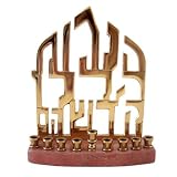 Alef Judaica M743B Brass Silver-Toned Menorah - These Holy Lights