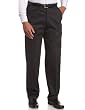 Haggar Men's Work To Weekend Expandable Waist Flat Front Twill Pant