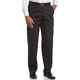 Haggar Men's Work To Weekend Expandable Waist Flat Front Twill Pant