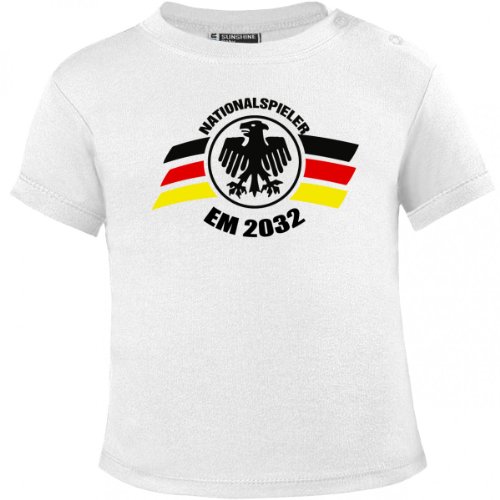 Nationalspieler EM 2032 Baby T-Shirt, Farbe:weiss;Grösse:92/98