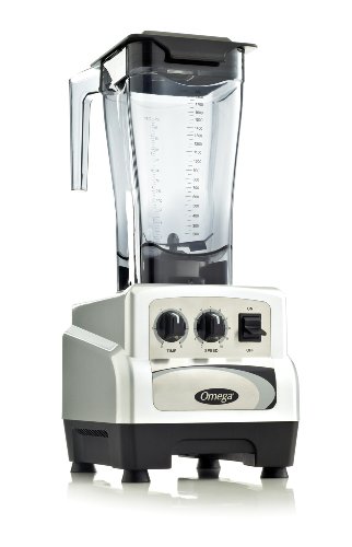 Omega BL480S 3 Peak Horse Power Commercial Blender, Variable Speed with Timer, 64-Ounce, Silver Omega BL480S 3 Peak Horse Power Commercial Blender, Variable Speed with Timer, 64-Ounce, Silver