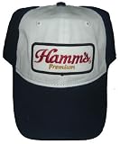 Miller Hamm's Beer Hat - Blue White Patch Name Logo Adjustable Baseball Cap
