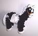Sporting Goods : Horse Yarn Puppet Marionette - Black/White Paint/Pinto