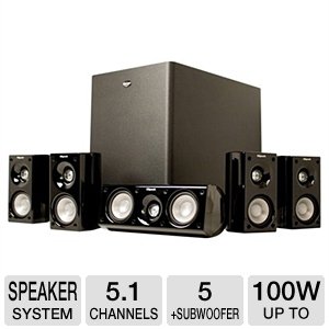 Klipsch HD 500 Compact 5.1 Home Theater System (Set of Six, Black)