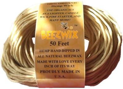 Organic Hemp Wick 50 Feet Beezwix Natural 1mm Twine
