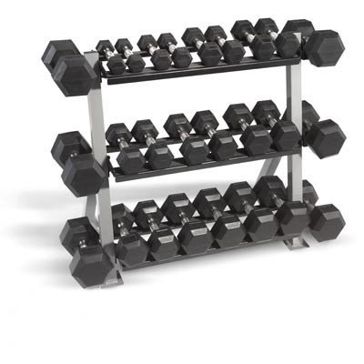 Three Tier Horizontal Rack Dura Bell or Pro Hex On Sale