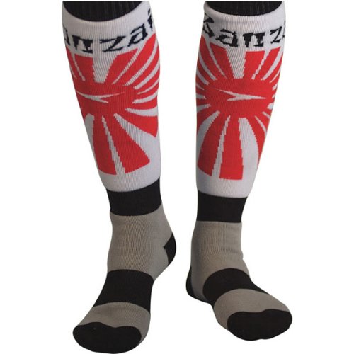 AXO Banzai Youth Boys Off Road Motorcycle Socks  Color White Size One Size Fits Most