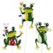 1 Set of 3 Animal Friends Metal Garden Stake 24