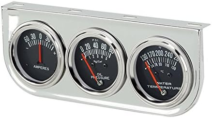Triple Faced Gauge Set - Trio - Ammeter, Oil Pressure, Coolant Temperature