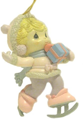 Precious Moments "Home for the Holidays" 1995 Collection Christmas Ornament - Girl in Iceskates