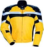 TOURMASTER/CORTECH GX-AIR MOTORCYCLE JACKET W/LEATHER YL/BK SIZE:XLG