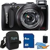 Fujifilm FinePix F550EXR 16 MP CMOS Digital Camera w/ 15x Wide Angle Zoom 4 GB Bundle