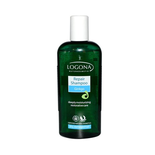 Logona Naturkosmetik Repair Shampoo for Dry Damaged Hair - Gingko - 8.5 oz