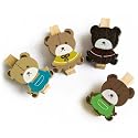 [Lovely Bear] - Wooden Clips / Wooden Clamps / Mini Clips