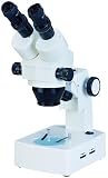GX Microscopes XTL-3T Stereo Zoom Binocular Microscope, Zoom Body 0.7-4.2X, High Power, Top & Bottom Halogen Lights Illumination, Arm Stand