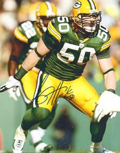 AJ Hawk Signed Green Bay Packers 8x10 Photo