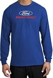 FORD RACING Classic Car Automotive Adult Long Sleeve T-shirt - Royal