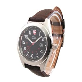 WOMENS VICTORINOX SWISS ARMY LEATHER DATE WATCH 241084