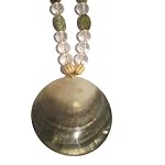 Quartz Necklace 05 Pendant Crystal Healing Rhyolite Shell Green Faceted 18