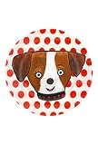 Emily Green Dot Dog Plate