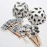  Best price on Graduation Baking Cups with Picks Party Accessory
