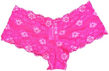 Yinsaviny Women's Floral Lace Boyshorts Stretched Panties (Pack of 6) (Large, Floral Whitey)