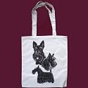 Scottish Terrier Print Shoulder Tote Bag