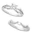 14K White Gold Diamond Solitaire Wedding Set - 0.50 Ct.