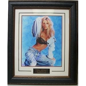 Buy Pam Anderson signed Jeans 16x20 Photo Custom Leather Framed