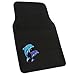 BDK Universal Fit 4-Piece Dolphin Design Carpet Floor Mat Set - (Black/Blue Dolphin), (MT-515)