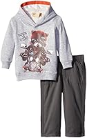 Kids Headquarters Baby Boys' Gray Hoody with Fox and Pants