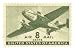 Air Mail Stamp - 8C by Us postage. ART PRINT Canvas Rolled.. 20.00 inches width by 18...