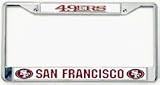 San Francisco 49ers Chrome License Plate Frames - Set of 2