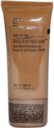 Revlon Beyond Natural Skin Matching Makeup, Deep 250, 1 Ounce