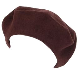 NEW 100% WOOL FRENCH BERET TAM BEANIE SLOUCH HAT CAP BROWN Medium
