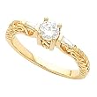 14K Yellow Gold Diamond Engagement Ring - 0.59 Ct.