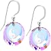 Handcrafted Austrian Crystal Aurora Sterling Silver Yin Yang Earrings