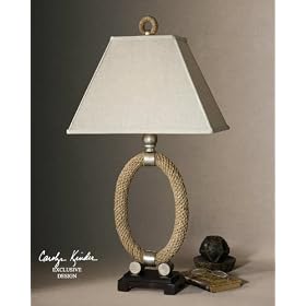Sarai Table Lamp in Rustic Bronze Washed in Dark Brown