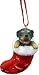 Santa's Little Pals Rottweiler Stocking Christmas Ornament