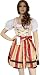 3-teilig Mini Dirndl Set Dirndel Dirndlbluse & dirndlschürze, Größe:48