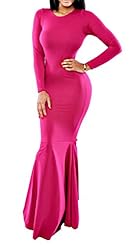 Full Length Mermaid Scoop Neck Polyester/Spandex  Dress