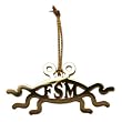 Flying Spaghetti Monster Metallic Hanging Ornament
