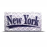 New York Diamond Background License Plate Wall Sign New York Diamond Background License Plate Wall Sign