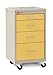 Metro (InterMetro) / Emerson - MBC1210TL-YE - 18-1/2D x 19-1/4W x 34-1/2H Steel Body/Drawers, Polymer Components Medical Cart, 175 lb. Load Cap