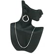 Black Necklace Earring Bust Countertop Jewelry Display