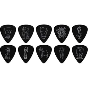 planet waves joe satriani signature guitar picks 10 pack black heavy